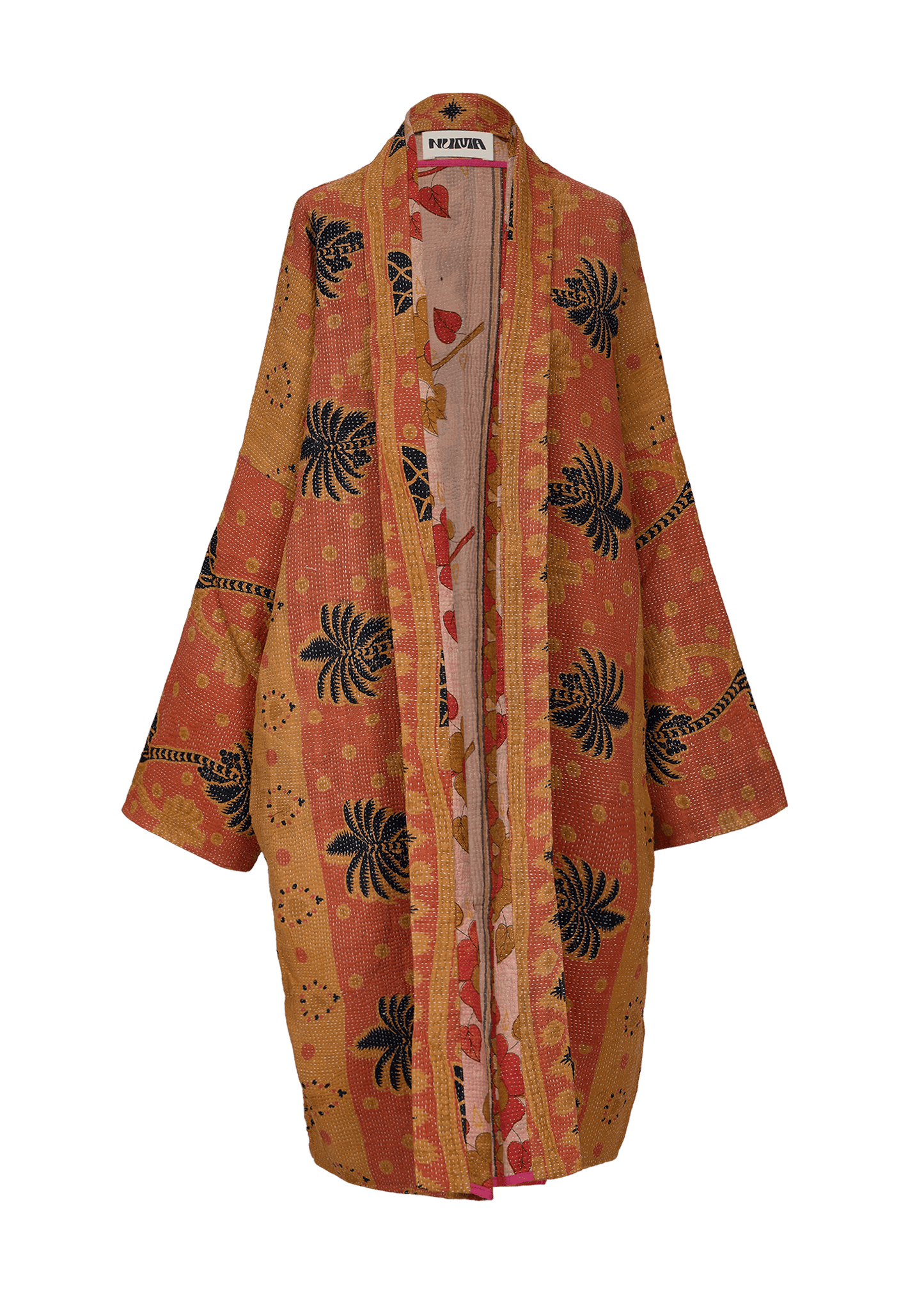 Vintage Kantha Coat (Calf Length)