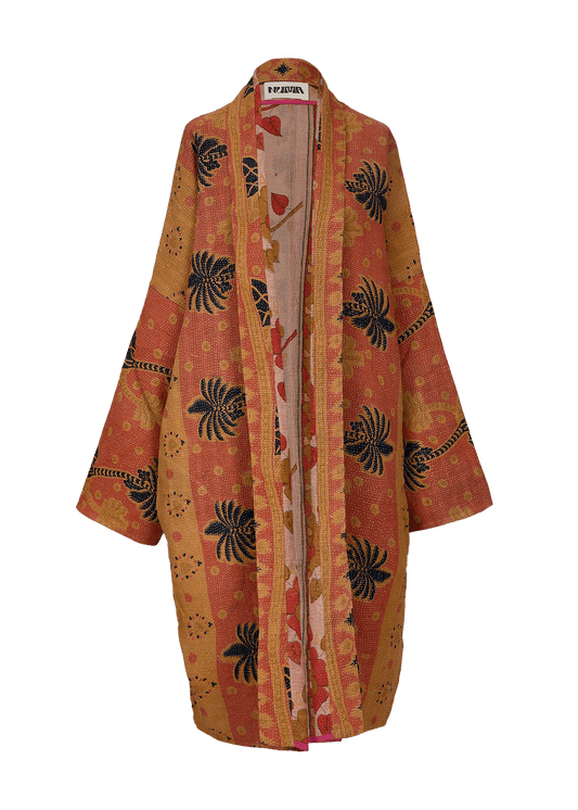 Vintage Kantha Coat (Calf Length)