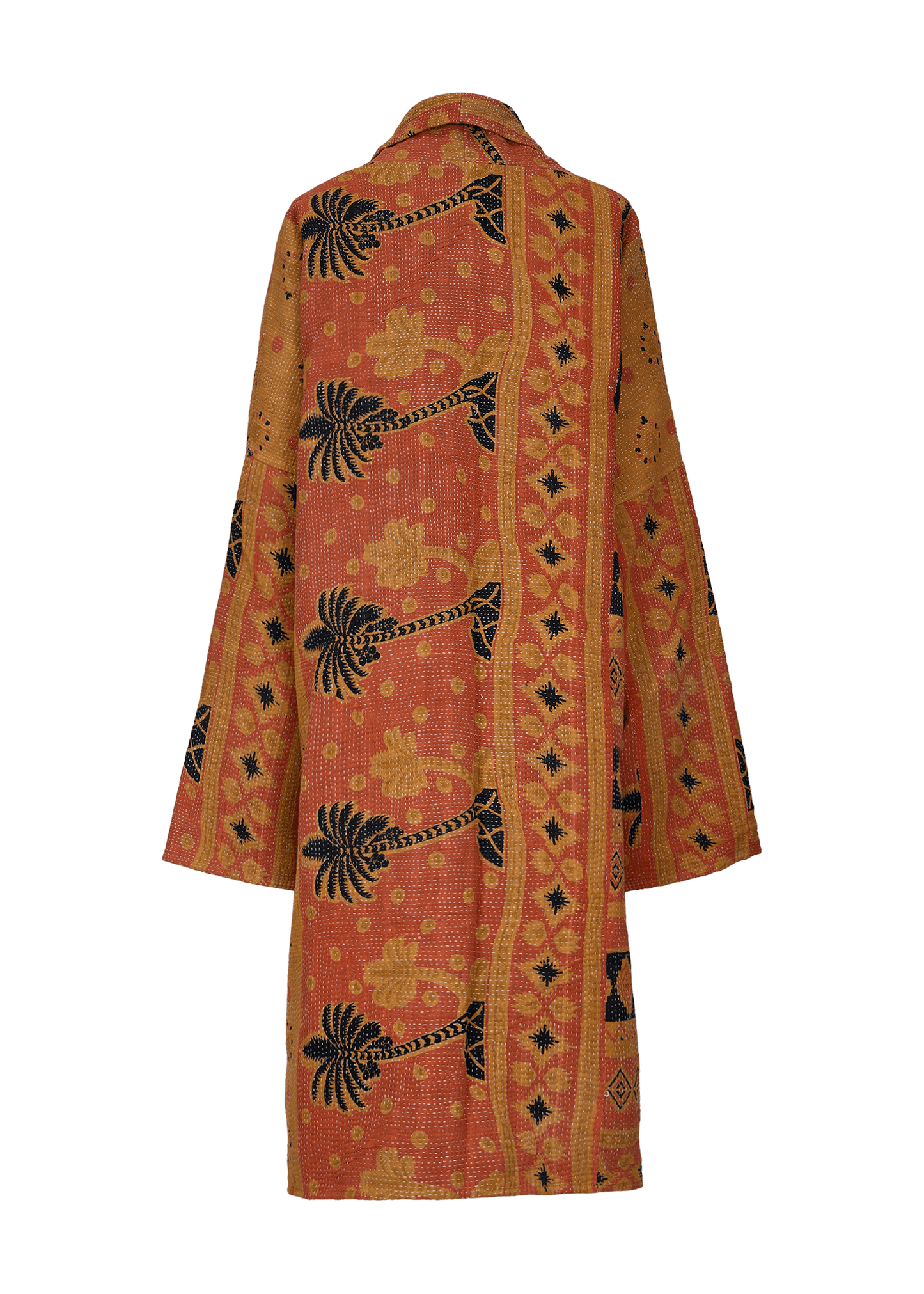 Vintage Kantha Coat (Calf Length)