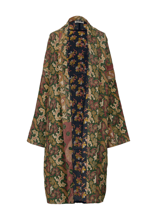 Vintage Kantha Coat (Calf Length)