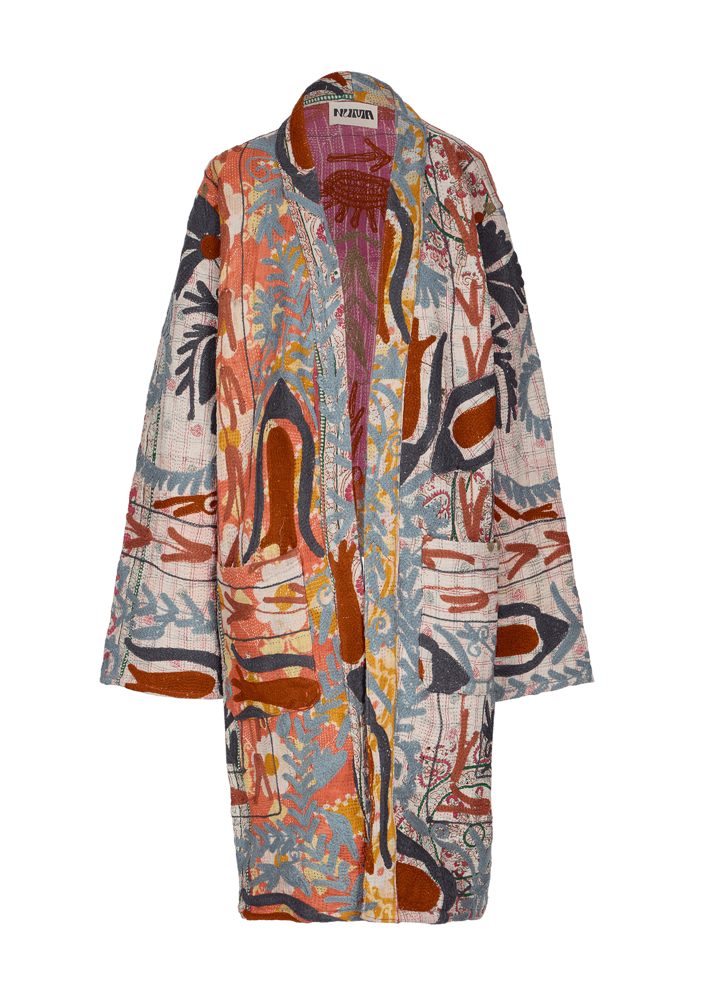 Kantha Suzani Coat (Knee Length)