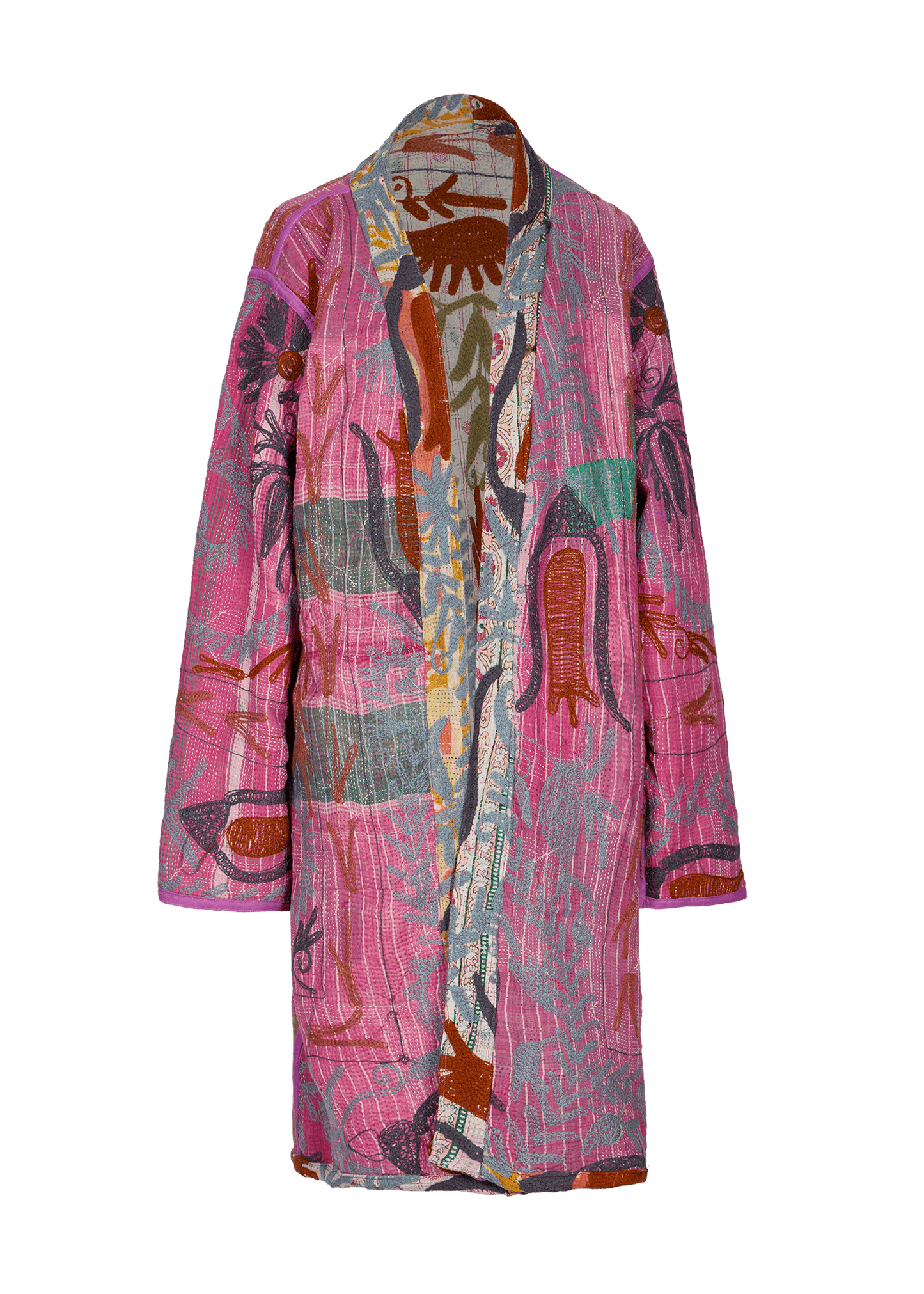 Kantha Suzani Coat (Knee Length)