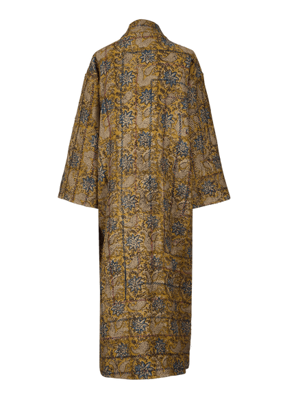 Bagru Belted Coat (Calf Length)