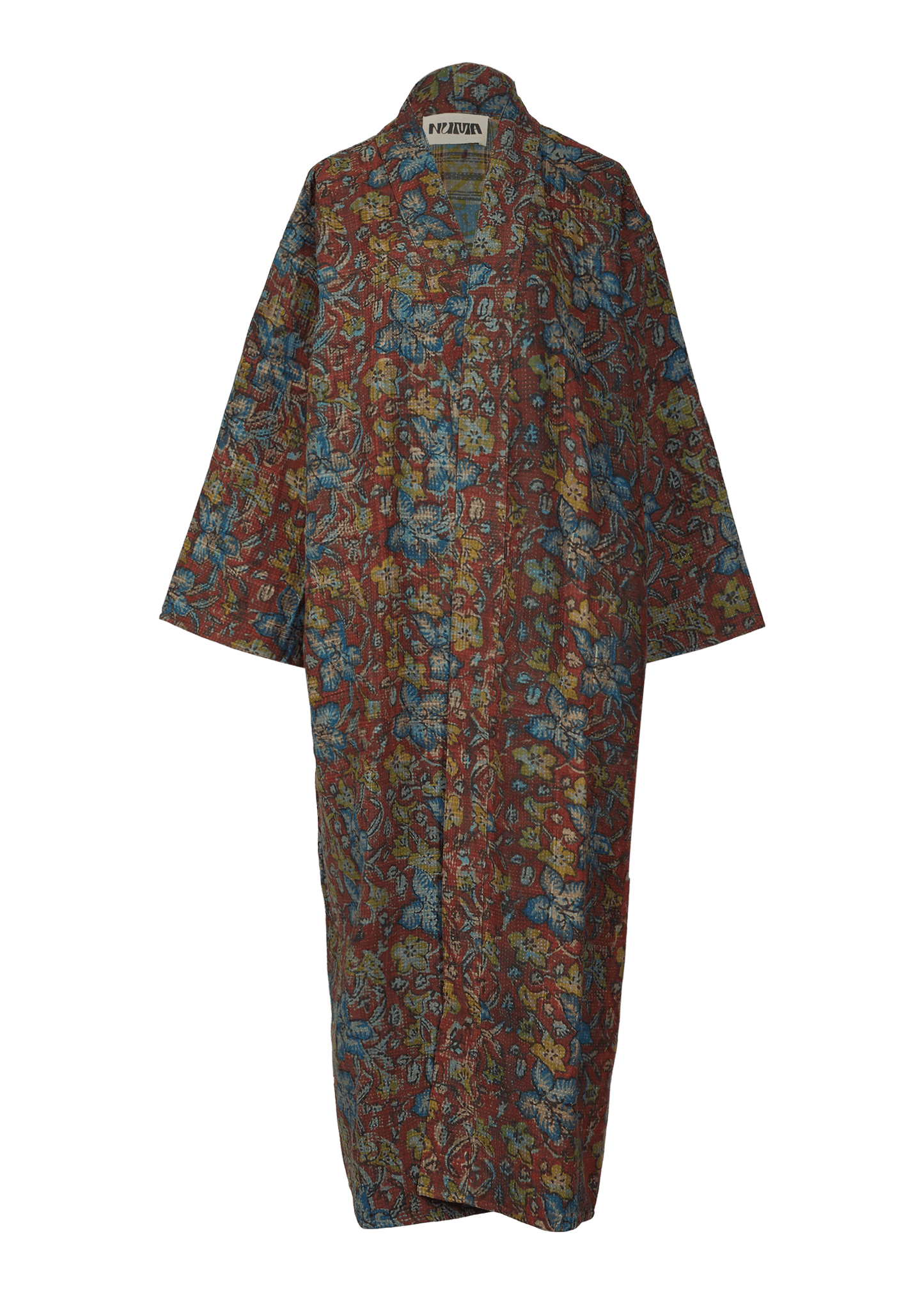 Bagru Belted Coat (Calf Length)