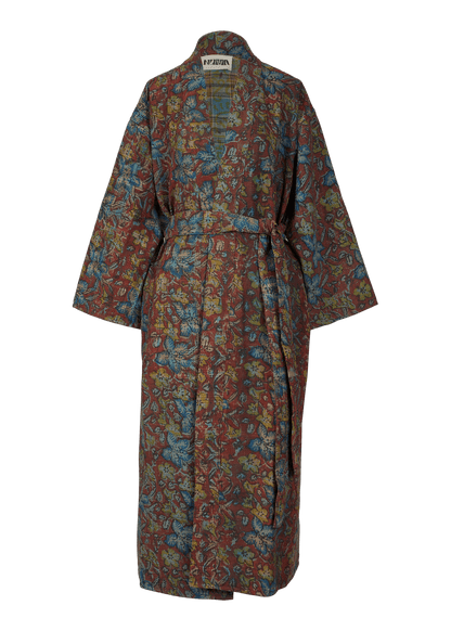 Bagru Belted Coat (Calf Length)