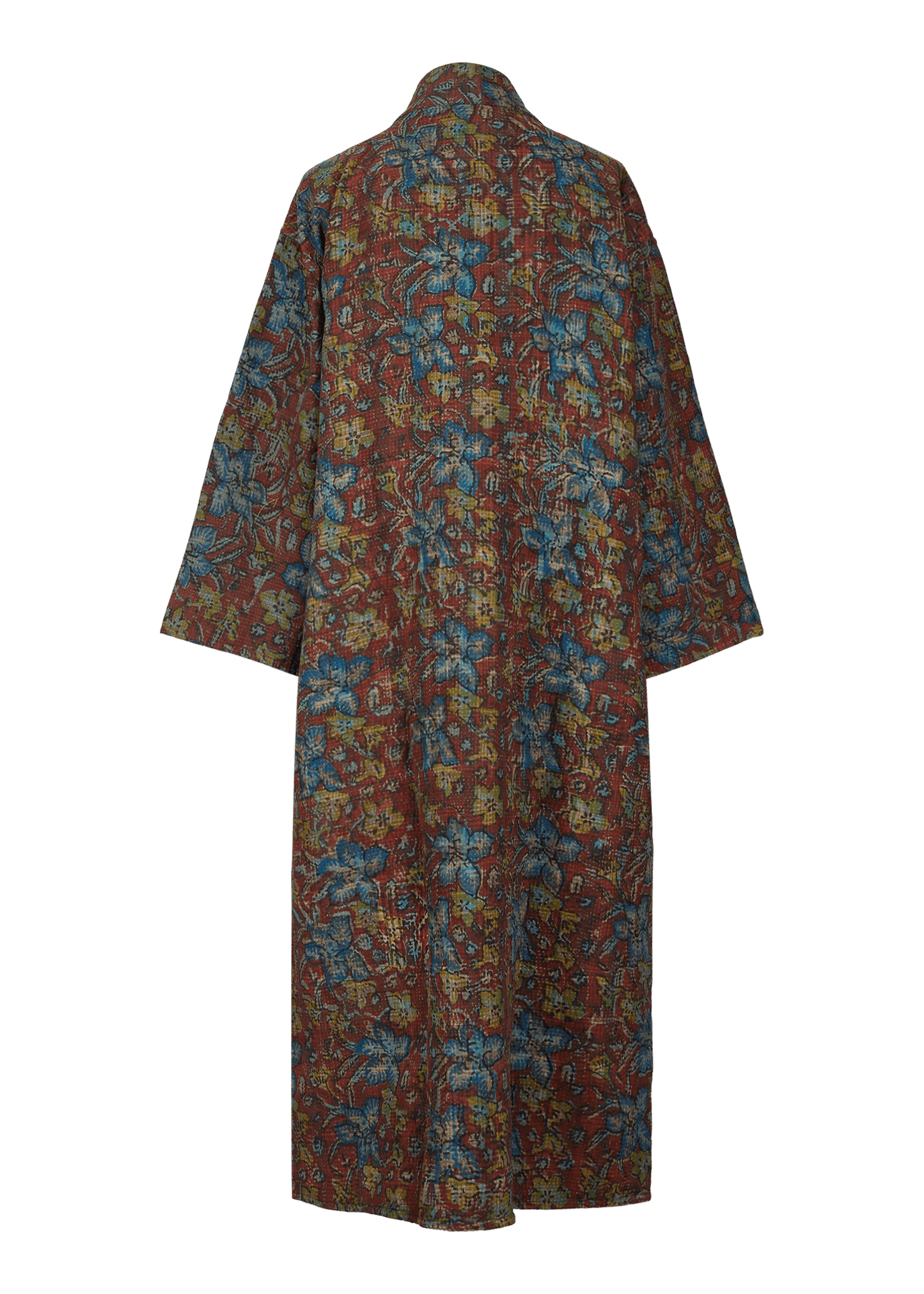 Bagru Belted Coat (Calf Length)