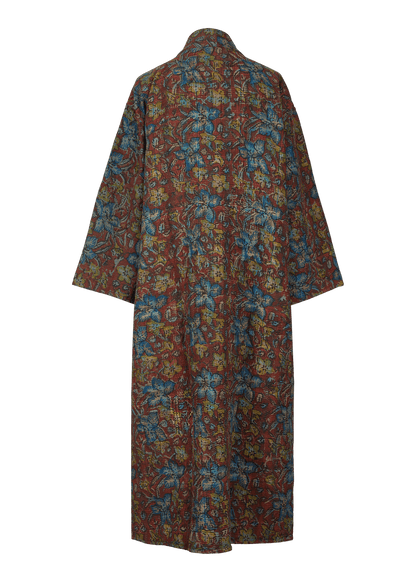 Bagru Belted Coat (Calf Length)