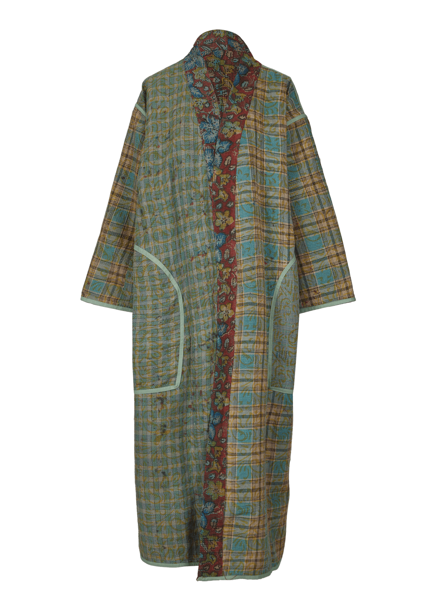 Bagru Belted Coat (Calf Length)