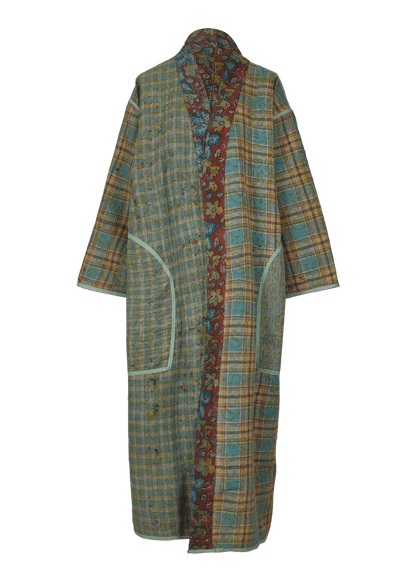 Bagru Belted Coat (Calf Length)