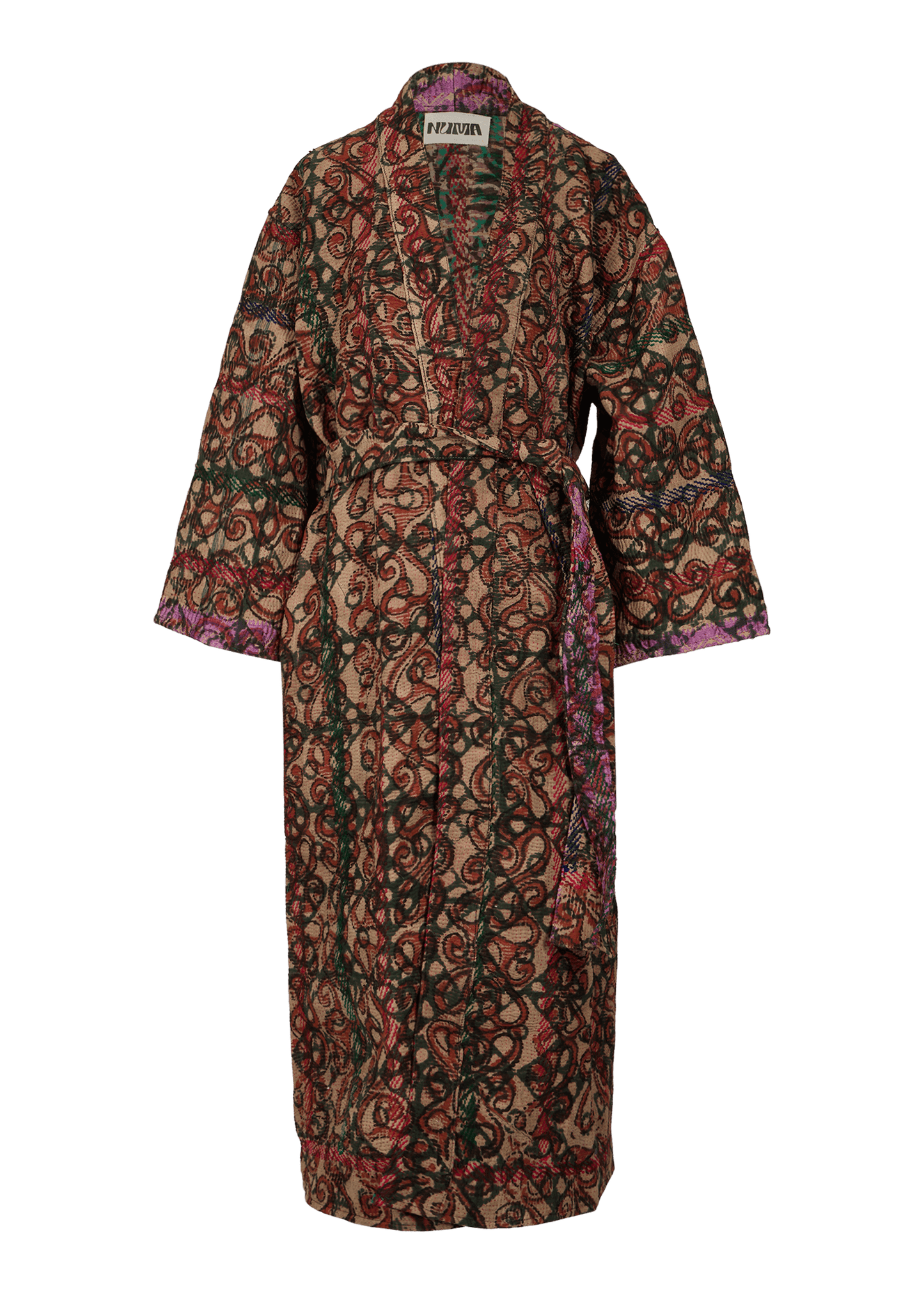 Bagru Belted Coat (Calf Length)