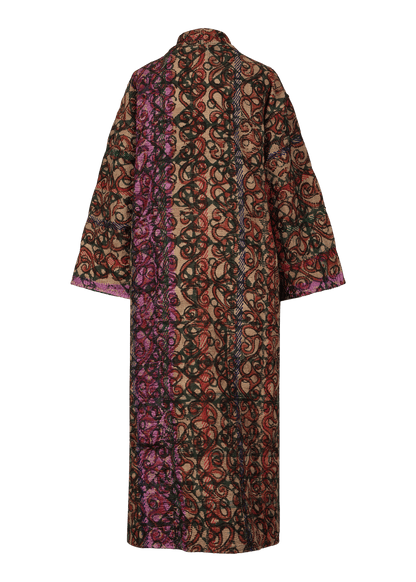 Bagru Belted Coat (Calf Length)