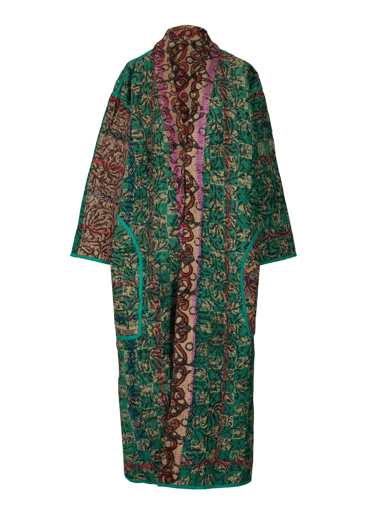 Bagru Belted Coat (Calf Length)