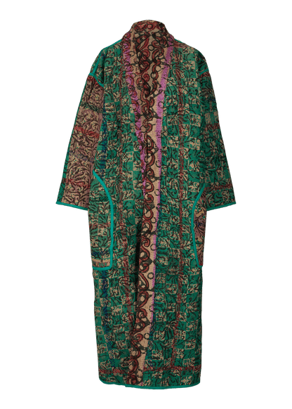 Bagru Belted Coat (Calf Length)