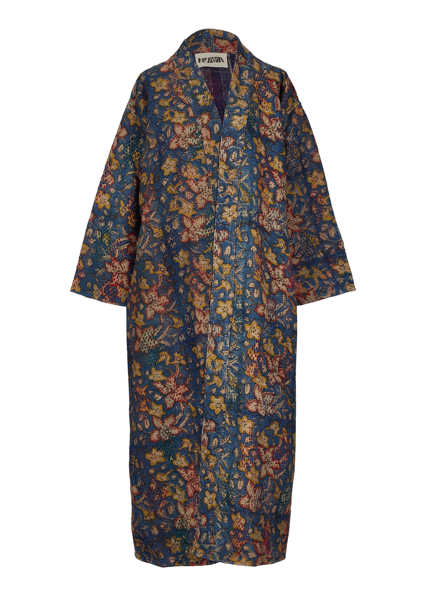 Bagru Belted Coat (Calf Length)