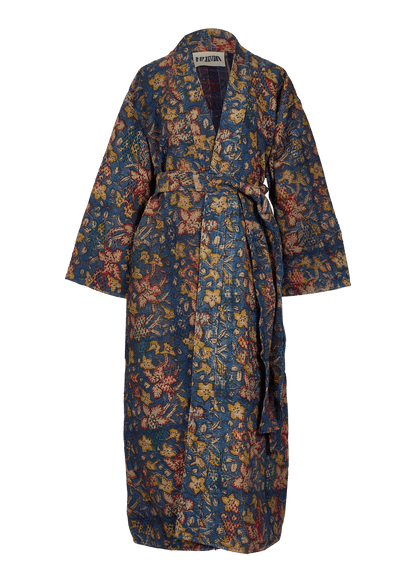 Bagru Belted Coat (Calf Length)