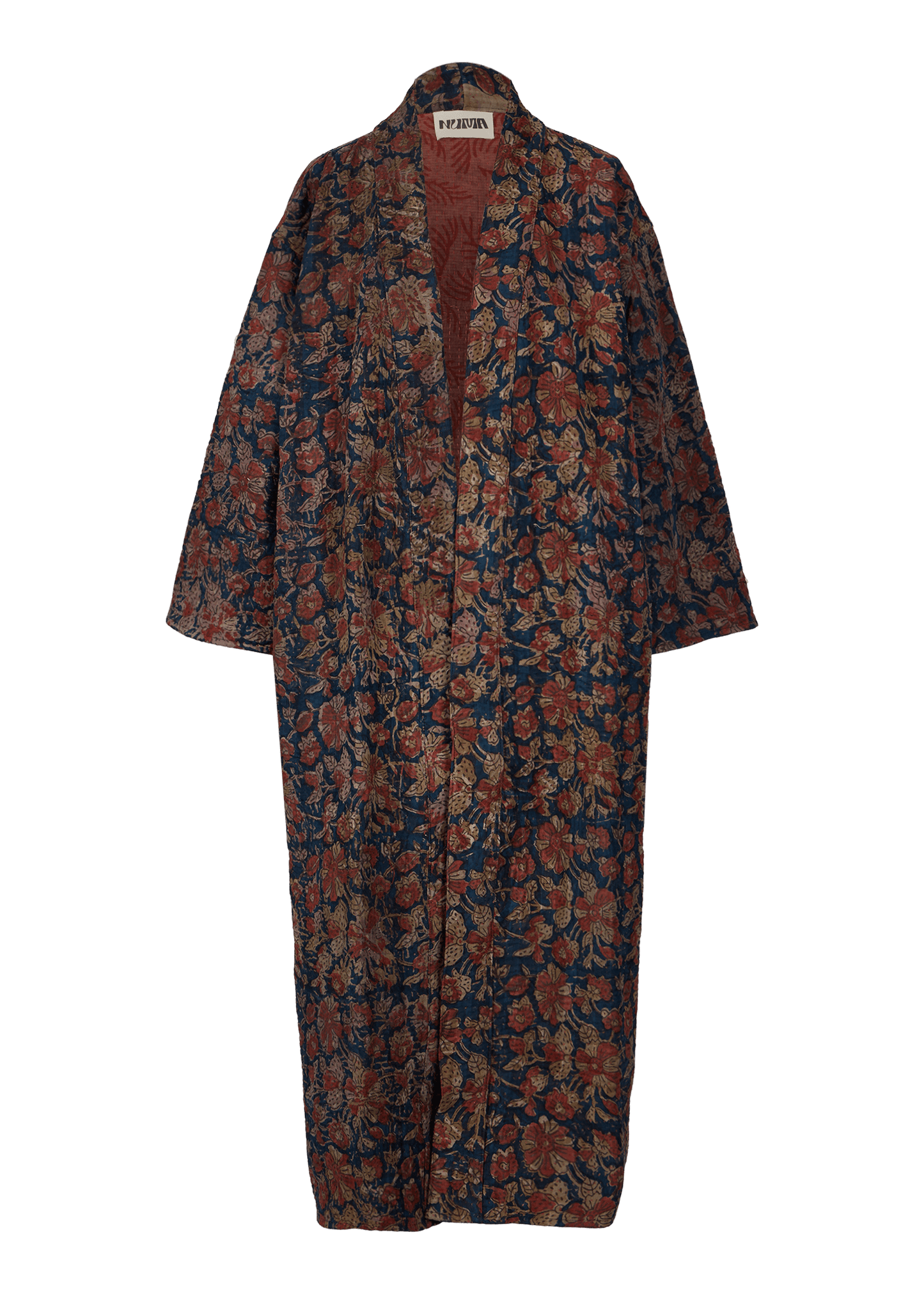 Bagru Belted Coat (Calf Length)