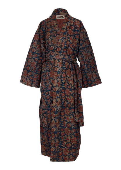 Bagru Belted Coat (Calf Length)