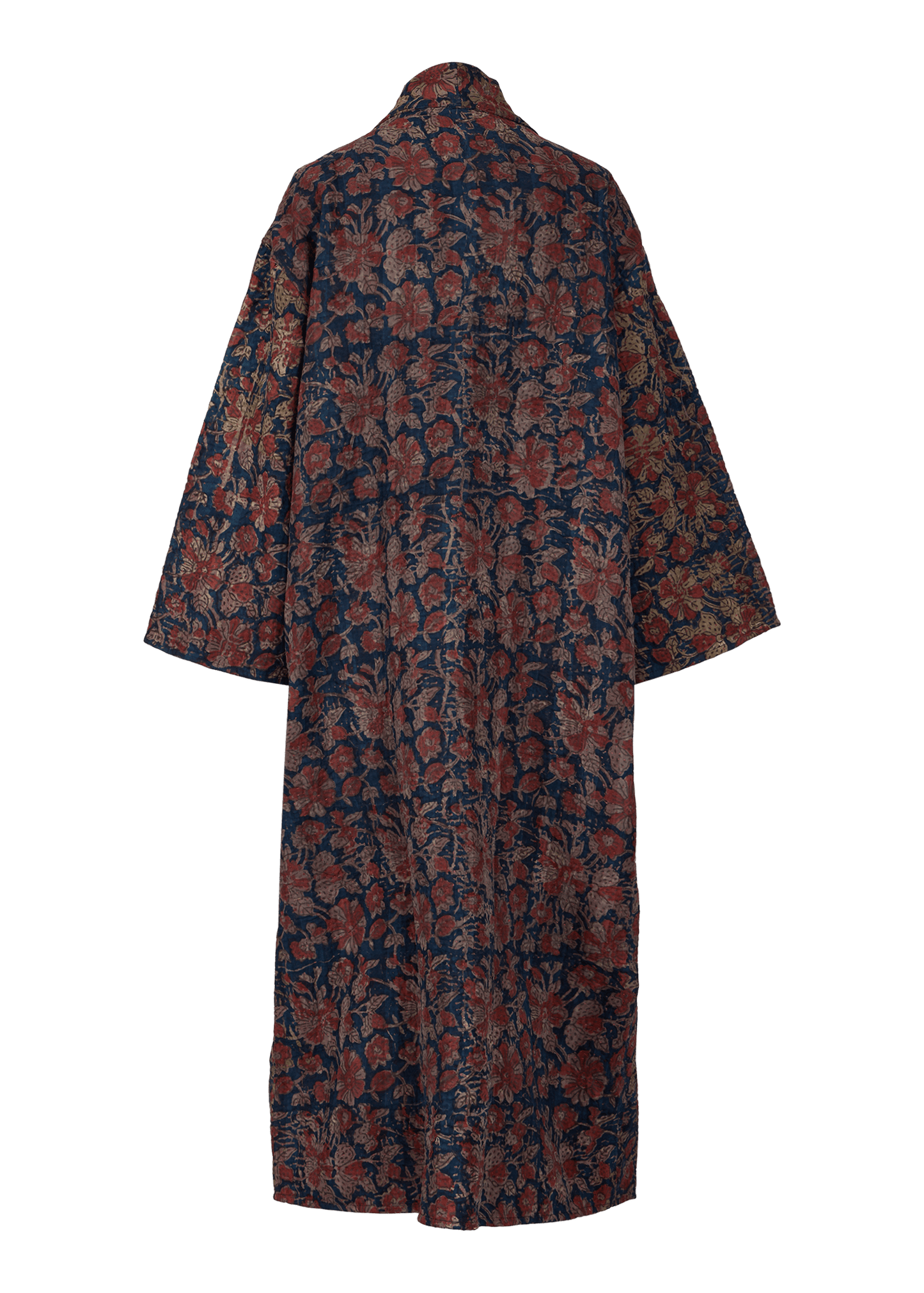 Bagru Belted Coat (Calf Length)