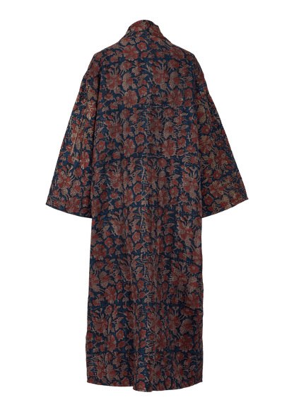 Bagru Belted Coat (Calf Length)