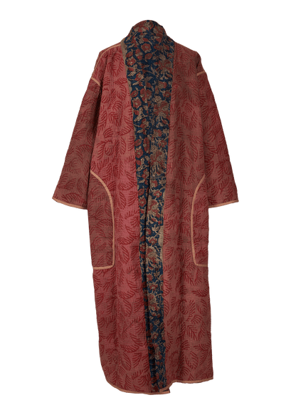 Bagru Belted Coat (Calf Length)