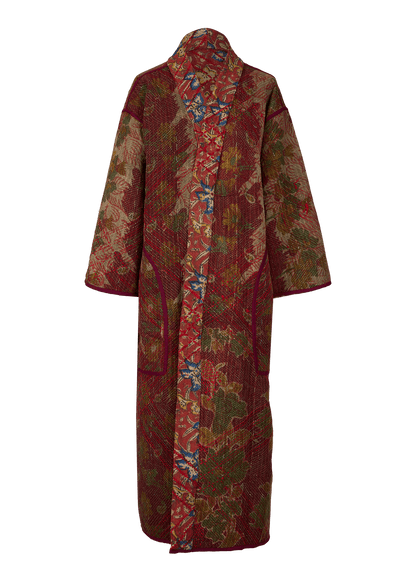 Bagru Belted Coat (Calf Length)