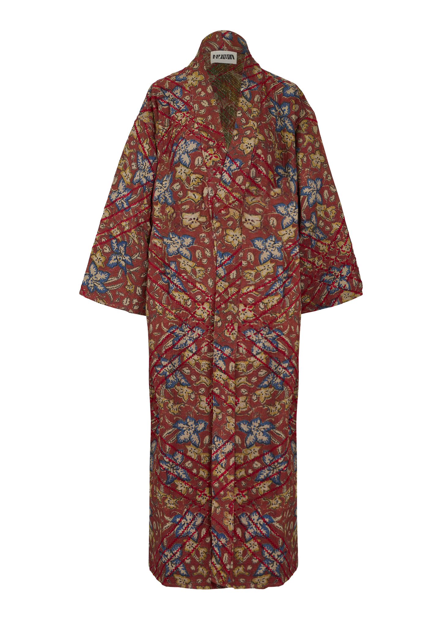 Bagru Belted Coat (Calf Length)
