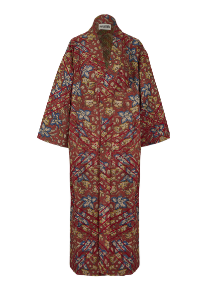 Bagru Belted Coat (Calf Length)