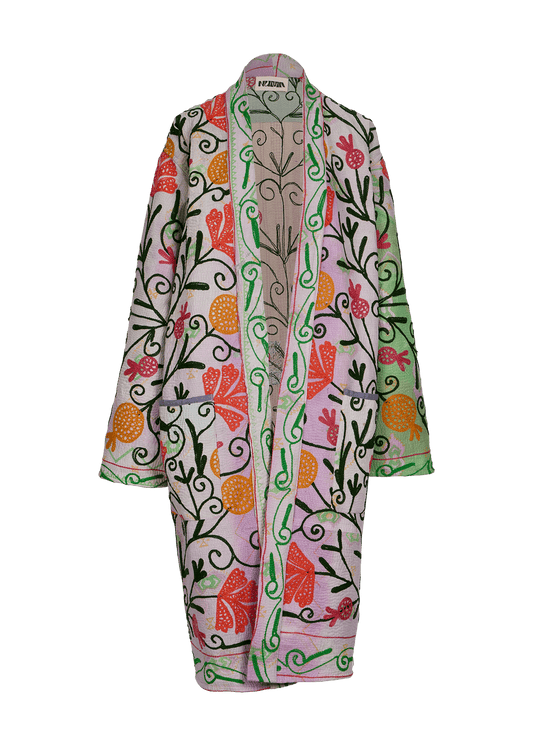 Kantha Suzani Coat (Knee Length)