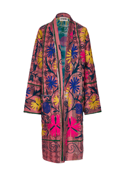 Kantha Suzani Coat (Knee Length)