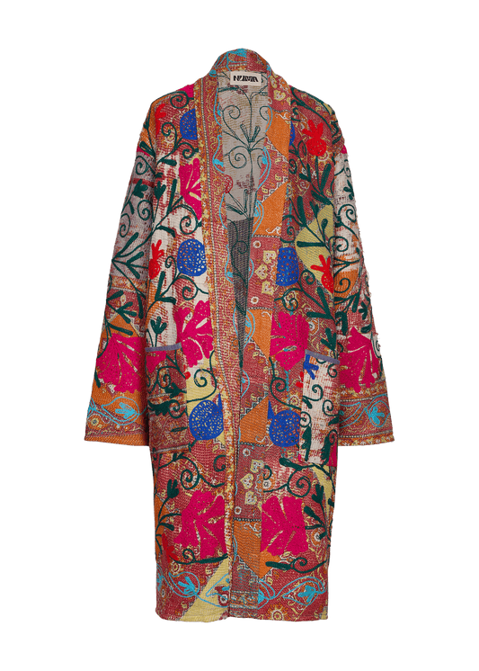 Kantha Suzani Coat (Knee Length)