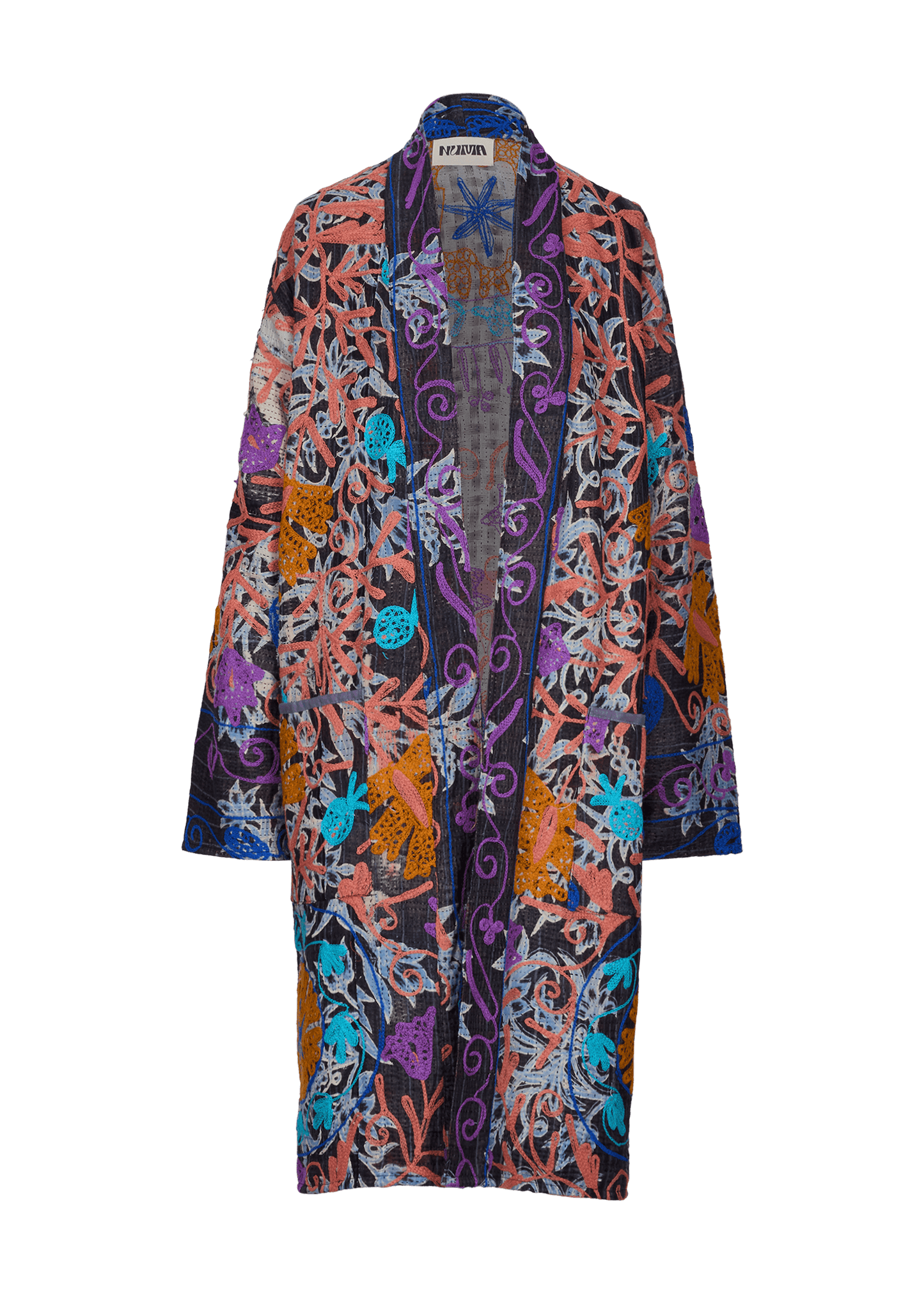 Kantha Suzani Coat (Knee Length)