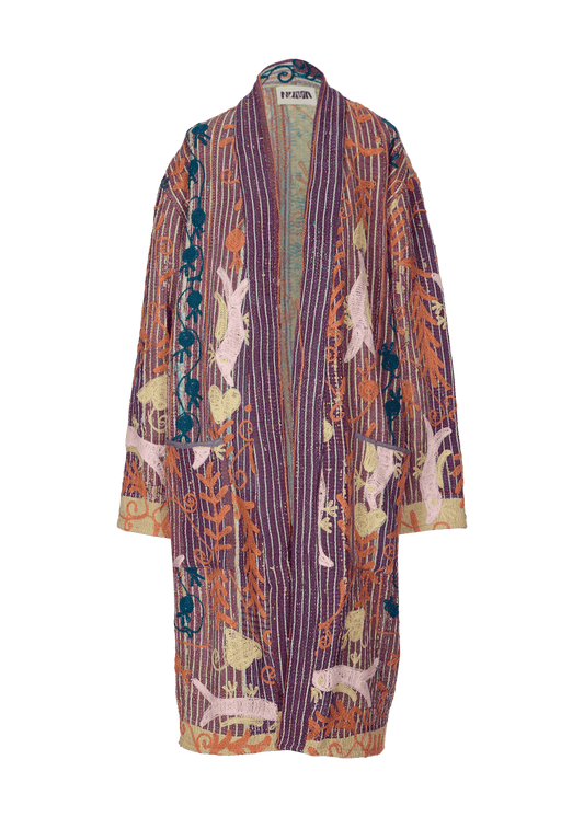 Kantha Suzani Coat (Knee Length)