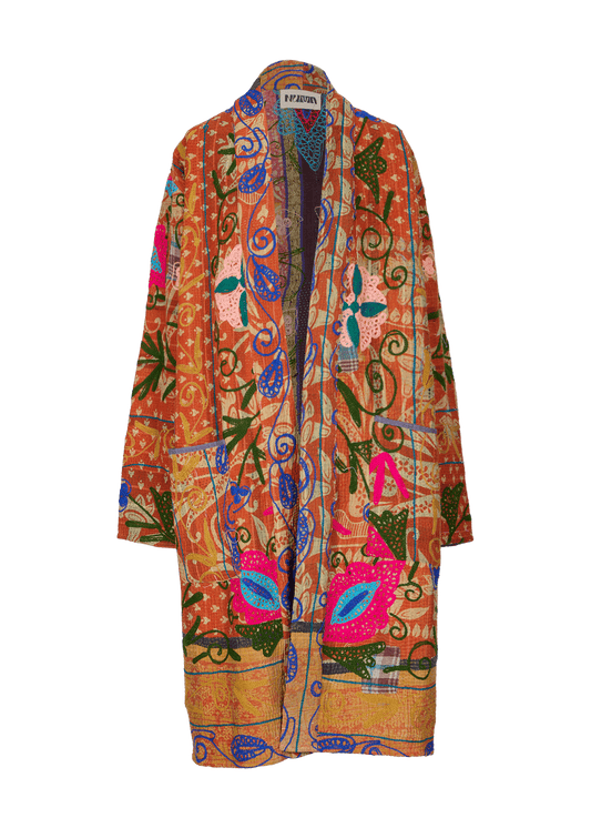 Kantha Suzani Coat (Knee Length)