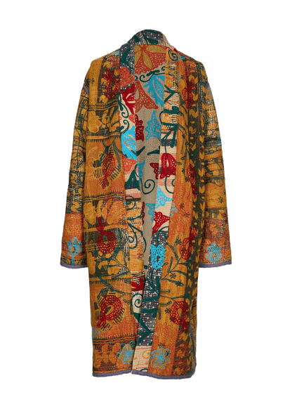 Kantha Suzani Coat (Knee Length)