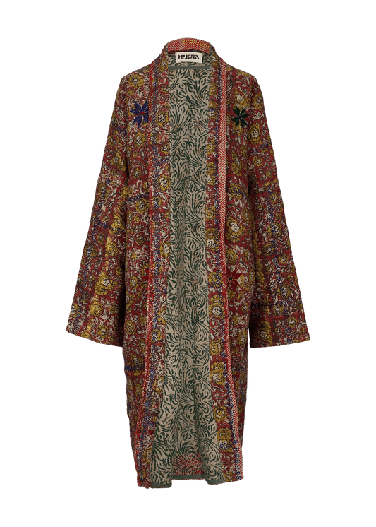Bagru Coat (Calf Length)