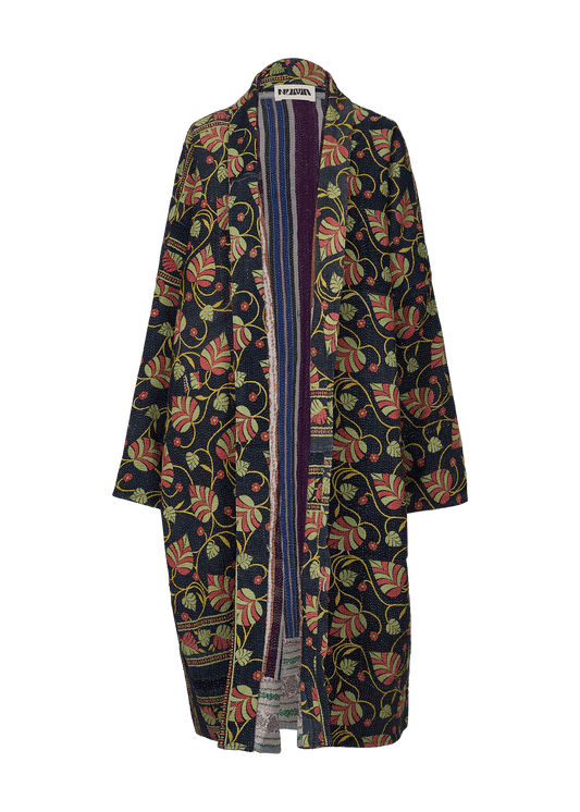 Vintage Kantha Coat (Calf Length)