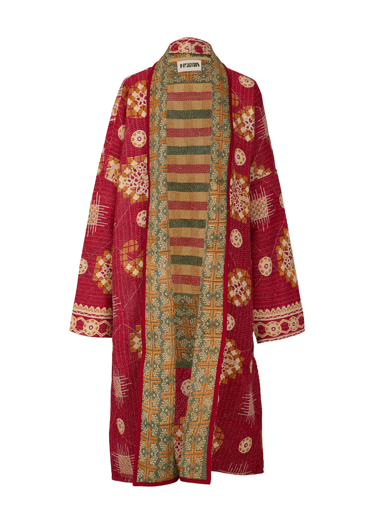 Vintage Kantha Coat (Calf Length)