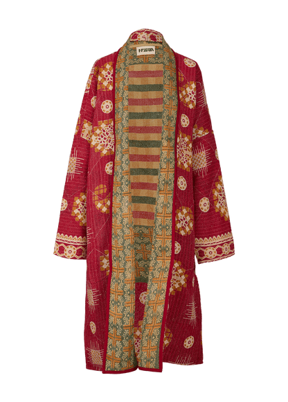 Vintage Kantha Coat (Calf Length)