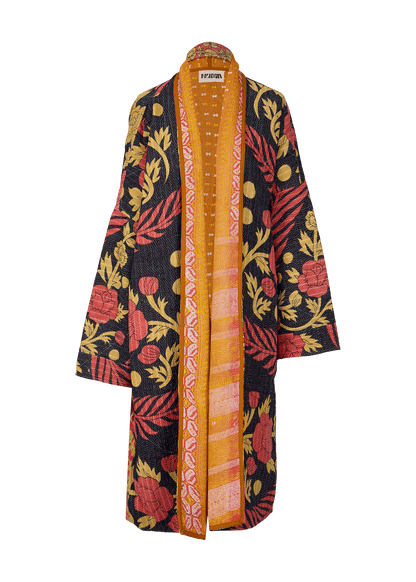 Vintage Kantha Coat (Calf Length)