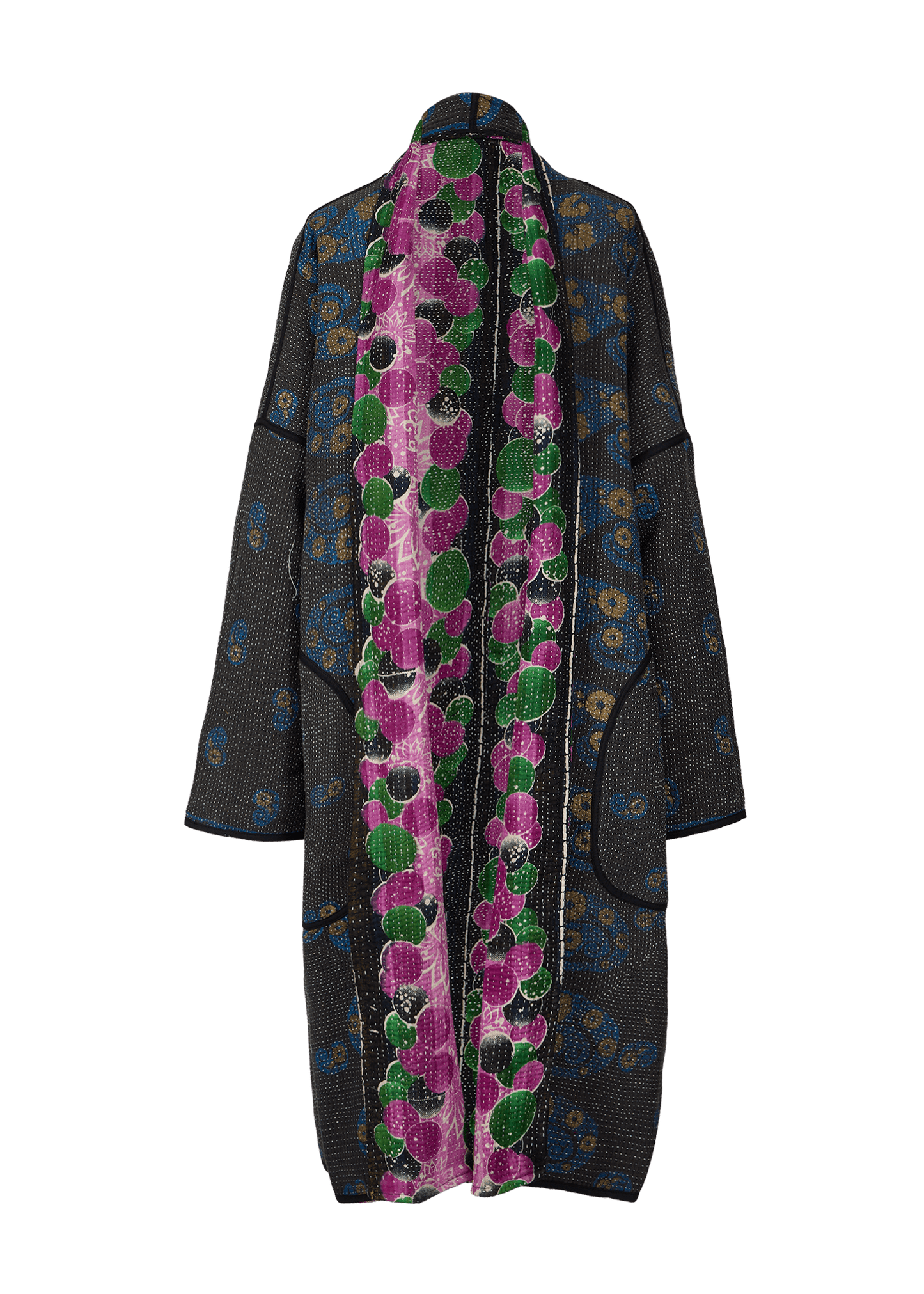 Vintage Kantha Coat (Calf Length)