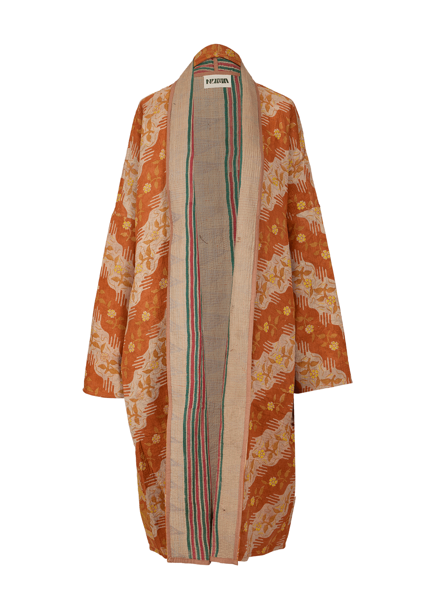 Vintage Kantha Coat (Calf Length)