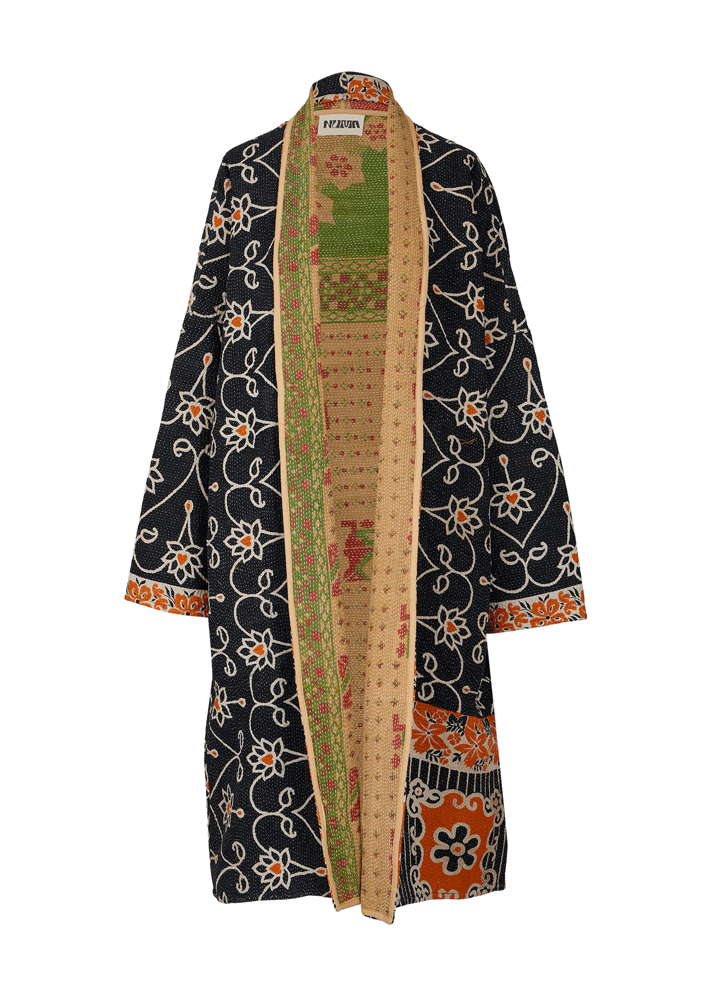 Vintage Kantha Coat (Calf Length)