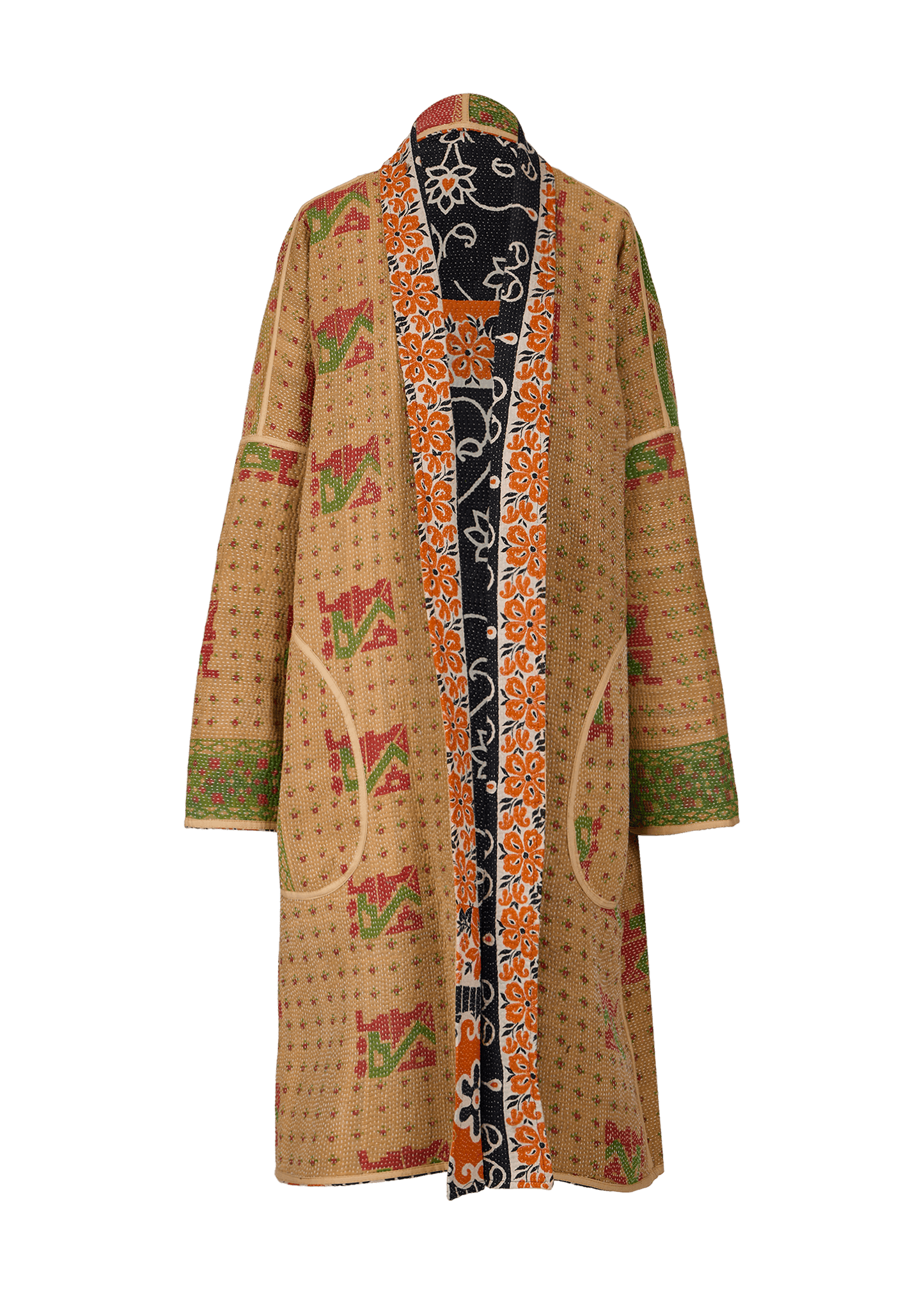 Vintage Kantha Coat (Calf Length)
