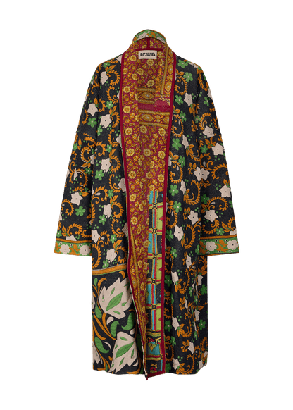 Vintage Kantha Coat (Calf Length)