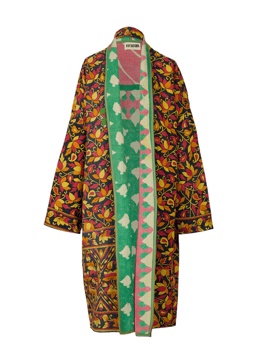 Vintage Kantha Coat (Calf Length)
