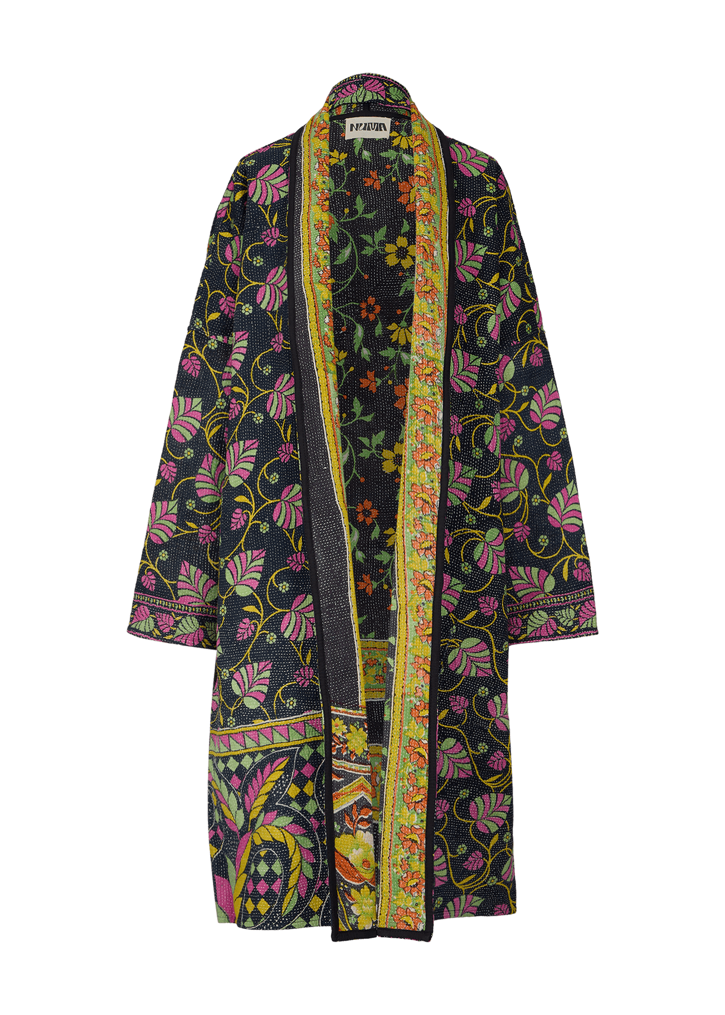 Vintage Kantha Coat (Calf Length)