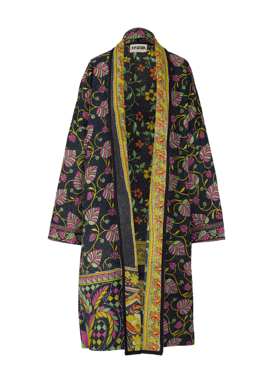 Vintage Kantha Coat (Calf Length)