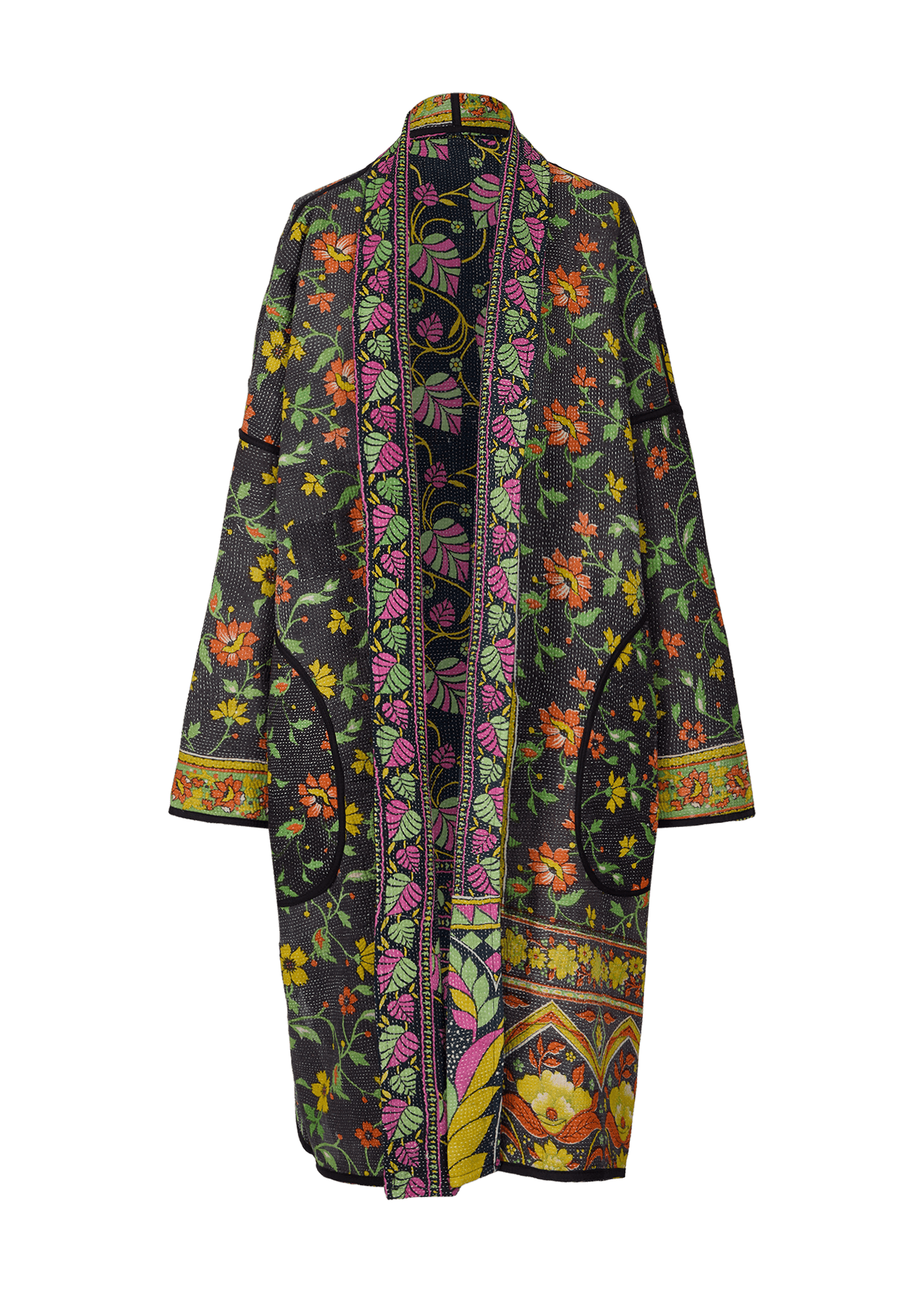 Vintage Kantha Coat (Calf Length)