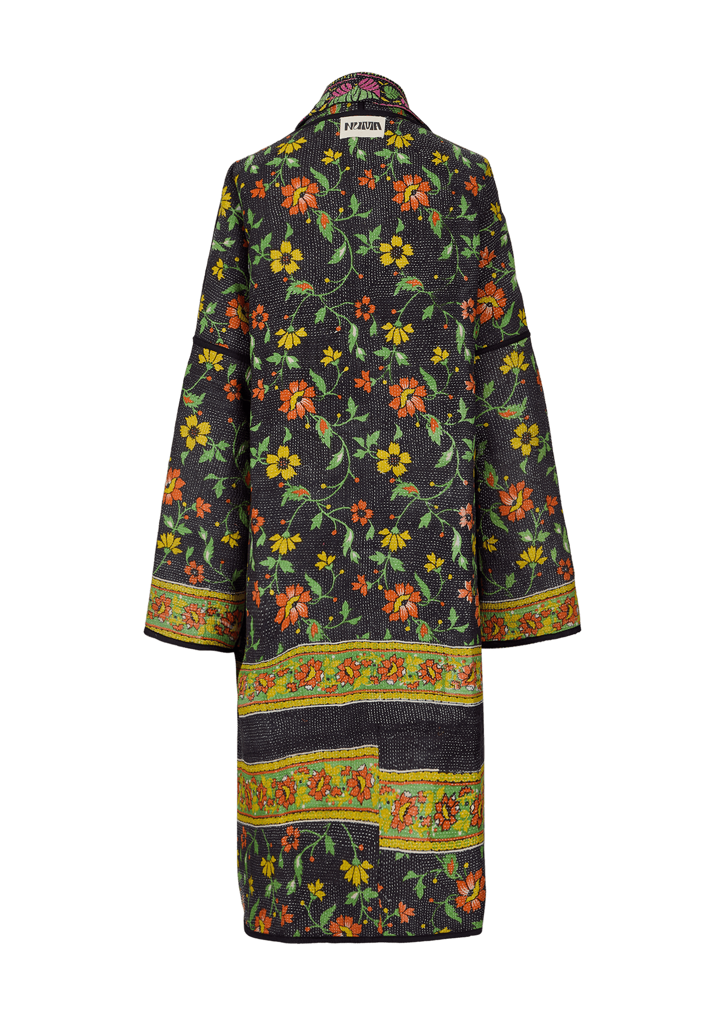 Vintage Kantha Coat (Calf Length)