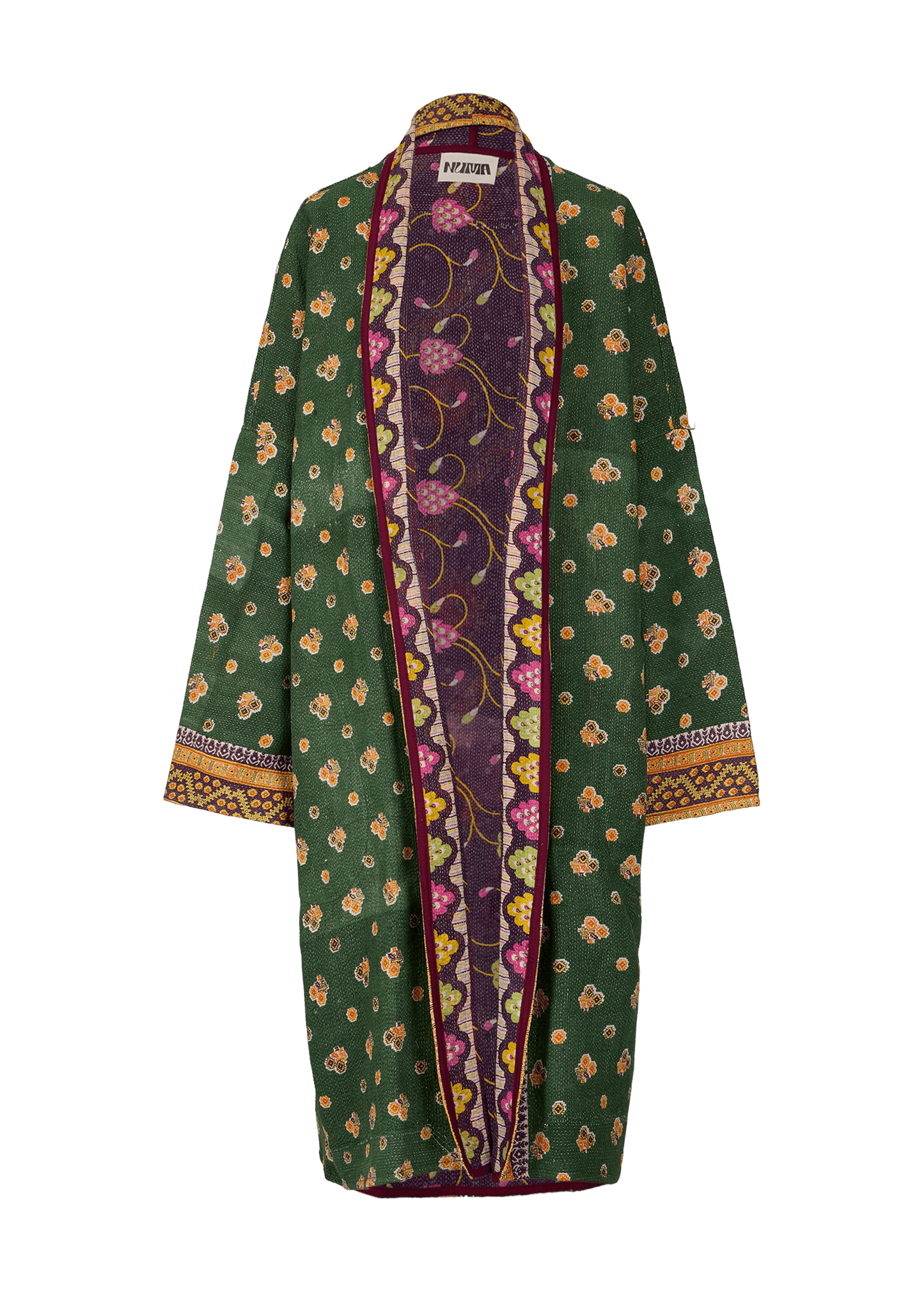 Vintage Kantha Coat (Calf Length)